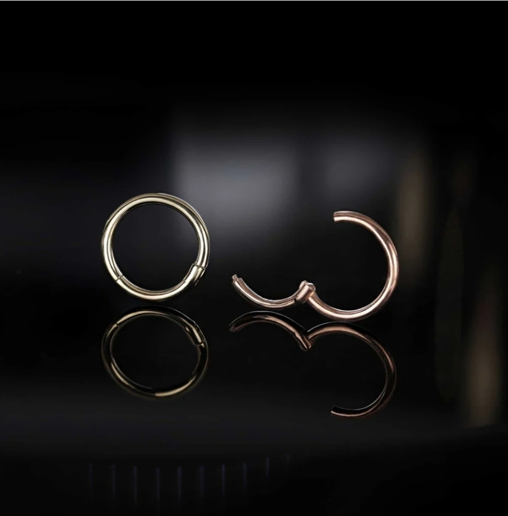 Solid Platinum Hoop Rings - Picture 3 of 5